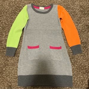 Crazy 8 kid girl sweater dress long sleeve size small 5-6 EUC so cute